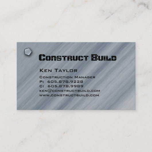 Bouwcontract Metaal Visitekaartje 2 (Voorkant)