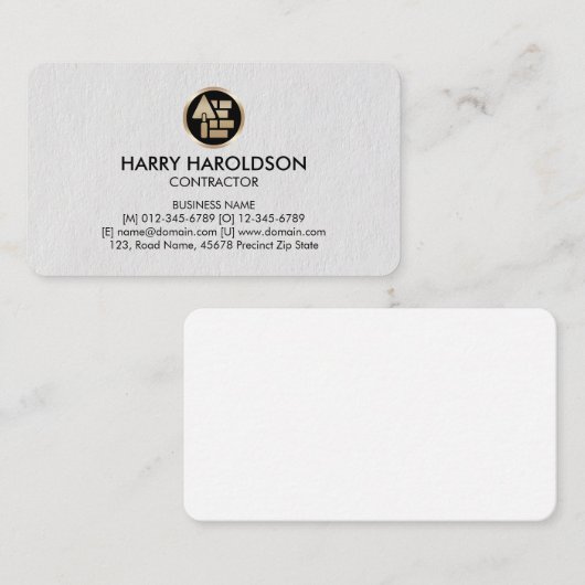 Bouwcontractant Bouw Visitekaartje (Voorkant / Achterkant)