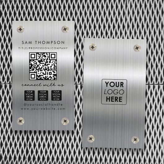 Bouwcontractant Logo QR Code Social Visitekaartje