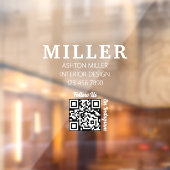 Bouwcontractant QR Code Eenvoudig & Professioneel Raamsticker (Vel 2)