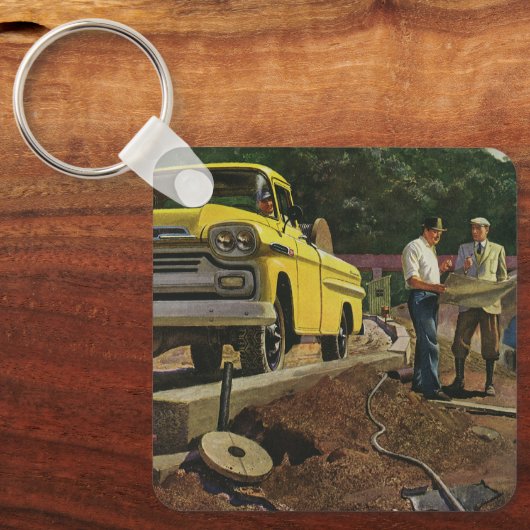  bouwcontractant voor bedrijfsarchitectuur sleutelhanger (Voorkant)