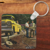  bouwcontractant voor bedrijfsarchitectuur sleutelhanger (Achterkant)