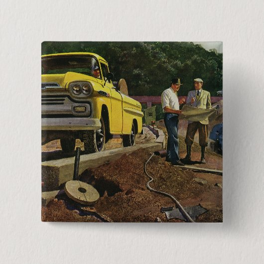  bouwcontractant voor bedrijfsarchitectuur vierkante button 5,1 cm (Voorkant)