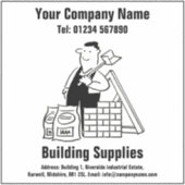 Bouwdiensten & bouwbenodigdheden sticker (Voorkant)