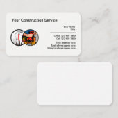 Bouwdiensten met afgeronde hoek visitekaartje (Voorkant / Achterkant)