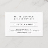 Bouwdiensten met Visitekaartje illustratie (Achterkant)