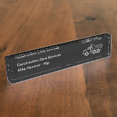 Bouwdiensten Modern Naambordje (Zijkant)