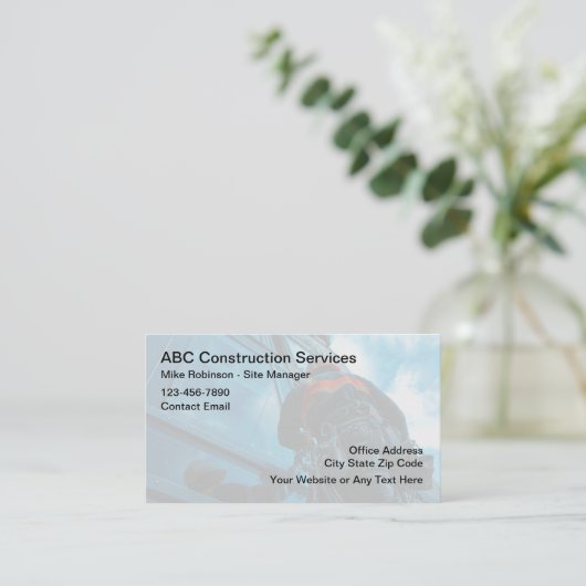 Bouwdiensten Modern visitekaartje (Staand voorkant)