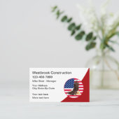 Bouwdiensten Patriottische Visitekaartjes (Staand voorkant)