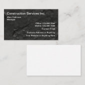 Bouwdiensten Zwarte Visitekaartjes (Voorkant / Achterkant)