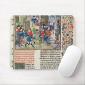 Bouwen aan de stichtingen van het klooster muismat (Met muis)