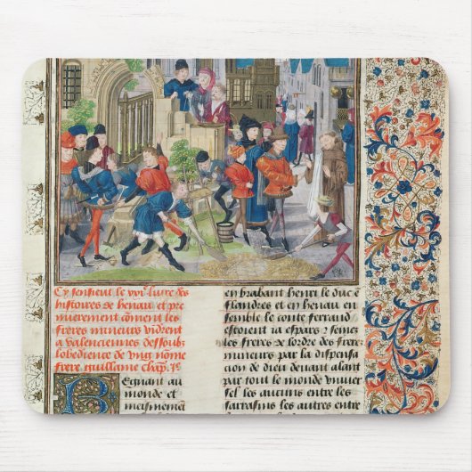 Bouwen aan de stichtingen van het klooster muismat (Voorkant)