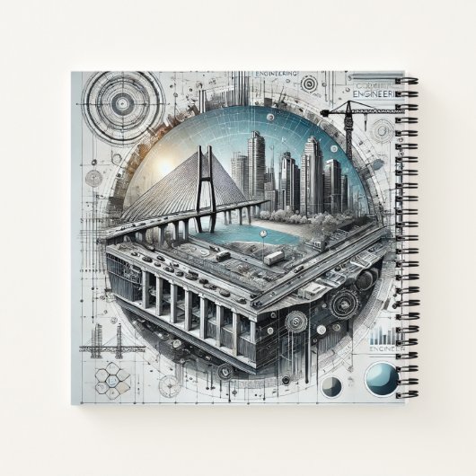 Bouwen aan de toekomst: Civil Engineering Insights Notitieboek (Achterkant)