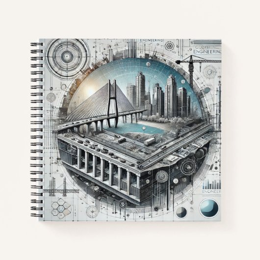 Bouwen aan de toekomst: Civil Engineering Insights Notitieboek (Voorkant)