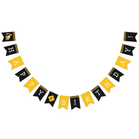 Bouwen Happy Birthday, graafmachine en jonge jonge Vlaggetjes (Alle)