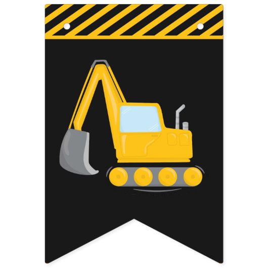 Bouwen Happy Birthday, graafmachine en jonge jonge Vlaggetjes (Eerste vlag)