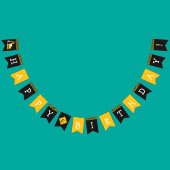 Bouwen Happy Birthday, graafmachine en jonge jonge Vlaggetjes