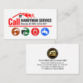 Bouwen Home Border Handyman Tools Visitekaartje (Voorkant / Achterkant)