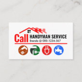 Bouwen Home Border Handyman Tools Visitekaartje (Voorkant)