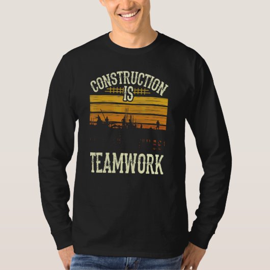 Bouwen is de werkplaats van de Teamwork T-shirt (Voorkant)