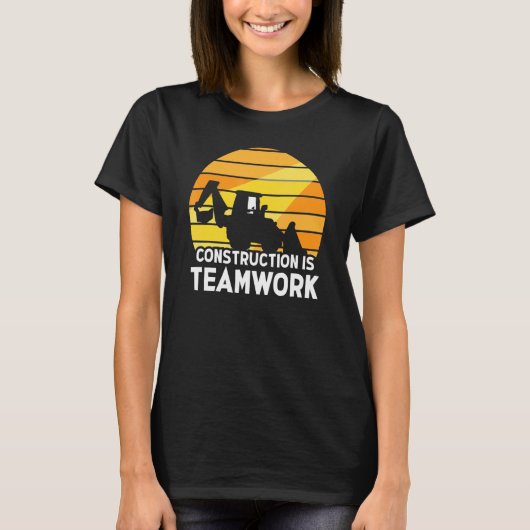 Bouwen is de werkplaats van de Teamwork T-shirt (Voorkant)