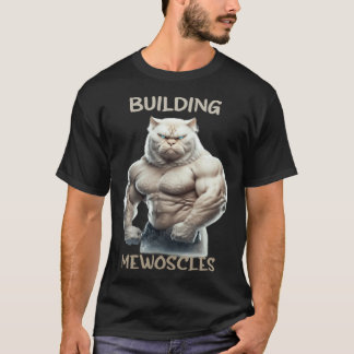 Bouwen Mewoscles Kat Kitten Gewichtheffen Lichaam T-shirt