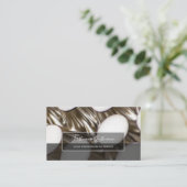 Bouwen van abstract goudzilverlegeringen busine visitekaartje (Staand voorkant)