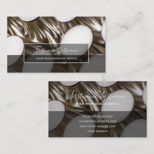Bouwen van abstract goudzilverlegeringen busine visitekaartje (Voorkant / Achterkant)