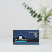 Bouwen van blauw venster visitekaartje (Staand voorkant)