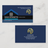 Bouwen van blauw venster visitekaartje (Voorkant / Achterkant)