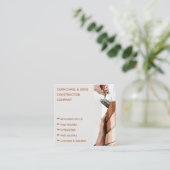 Bouwen van bricklayer vierkante visitekaartje (Staand voorkant)