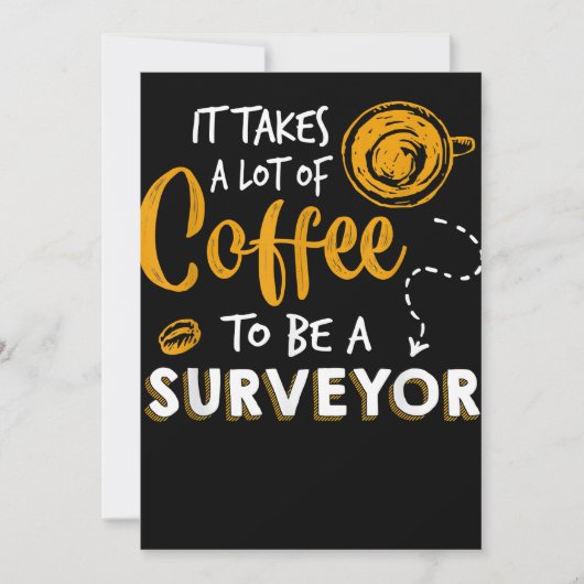 Bouwen van Coffee Lover Funny Surveyor Engineer Bedankkaart (Voorkant)