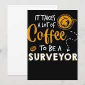 Bouwen van Coffee Lover Funny Surveyor Engineer Bedankkaart (Voorkant / Achterkant)