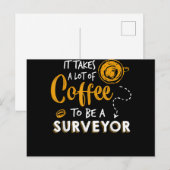 Bouwen van Coffee Lover Funny Surveyor Engineer Briefkaart (Voorkant / Achterkant)