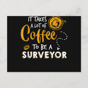 Bouwen van Coffee Lover Funny Surveyor Engineer Briefkaart