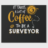 Bouwen van Coffee Lover Funny Surveyor Engineer Cadeaupapier (Vlak)