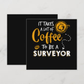 Bouwen van Coffee Lover Funny Surveyor Engineer Kaart (Voorkant / Achterkant)