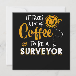 Bouwen van Coffee Lover Funny Surveyor Engineer Kaart