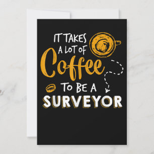 Bouwen van Coffee Lover Funny Surveyor Engineer Kaart