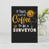 Bouwen van Coffee Lover Funny Surveyor Engineer Kaart (Staand voorkant)
