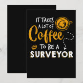 Bouwen van Coffee Lover Funny Surveyor Engineer Kaart (Voorkant / Achterkant)