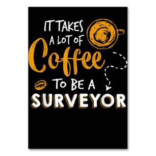 Bouwen van Coffee Lover Funny Surveyor Engineer Kaart