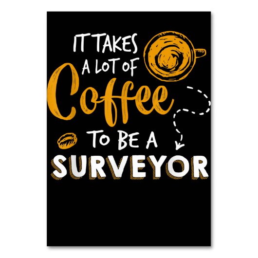 Bouwen van Coffee Lover Funny Surveyor Engineer Kaart (Voorkant)