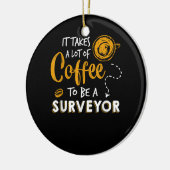 Bouwen van Coffee Lover Funny Surveyor Engineer Keramisch Ornament (Links)