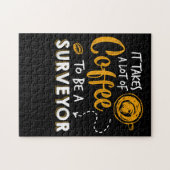 Bouwen van Coffee Lover Funny Surveyor Engineer Legpuzzel (Horizontaal)