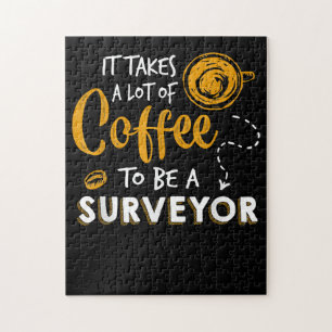 Bouwen van Coffee Lover Funny Surveyor Engineer Legpuzzel