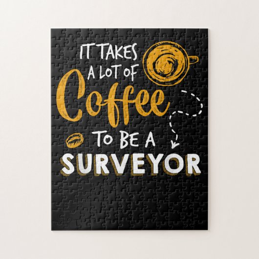 Bouwen van Coffee Lover Funny Surveyor Engineer Legpuzzel (Verticaal)