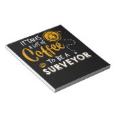 Bouwen van Coffee Lover Funny Surveyor Engineer Notitieblok (Schuin)