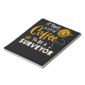 Bouwen van Coffee Lover Funny Surveyor Engineer Notitieblok (Linkerzijde)