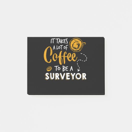 Bouwen van Coffee Lover Funny Surveyor Engineer Post-it® Notes (Voorkant)